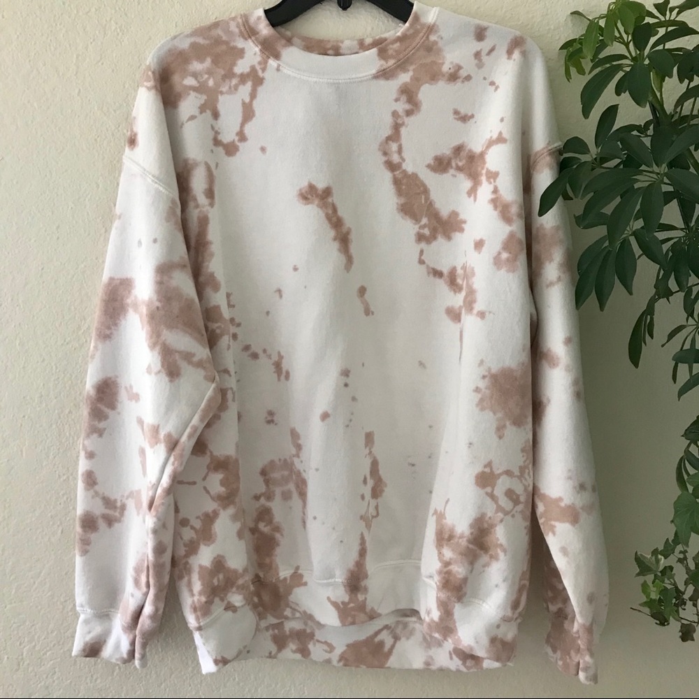 Oversized Tan tie dye Sweater😍